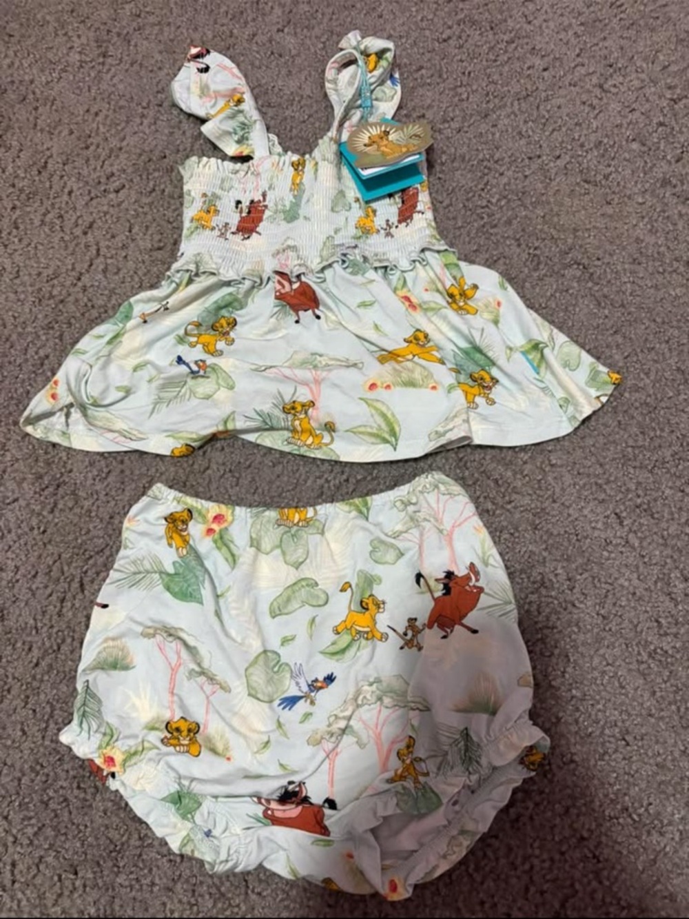 Posh Peanut Light Mint Lion King Two-Piece Set